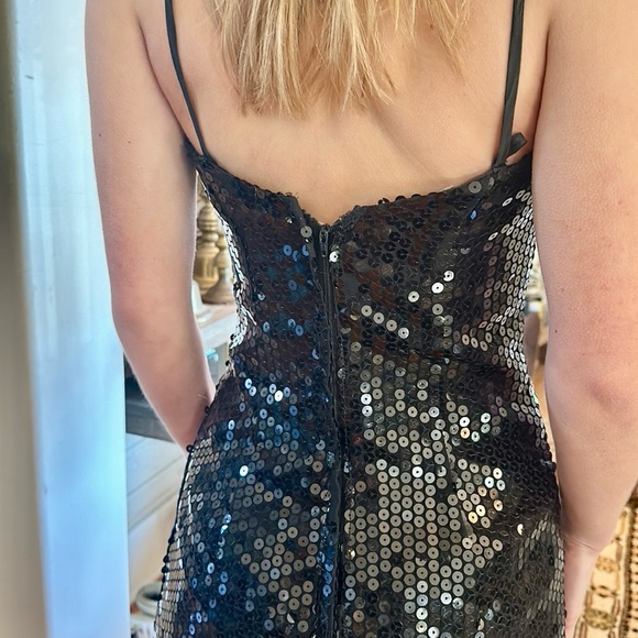 90s vintage sequin mini party formal dress - Picture 8 of 9